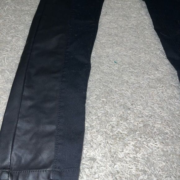 bongo half leather half jeggings black jeans size 5 - Picture 3 of 5